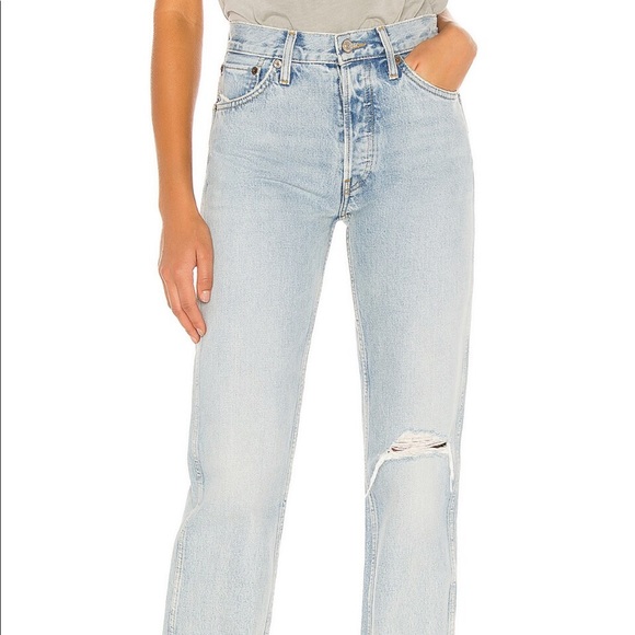 NWT RE/DONE Originals 90s High Rise Loose in Light Worn JEANS-size 28 - Picture 3 of 14